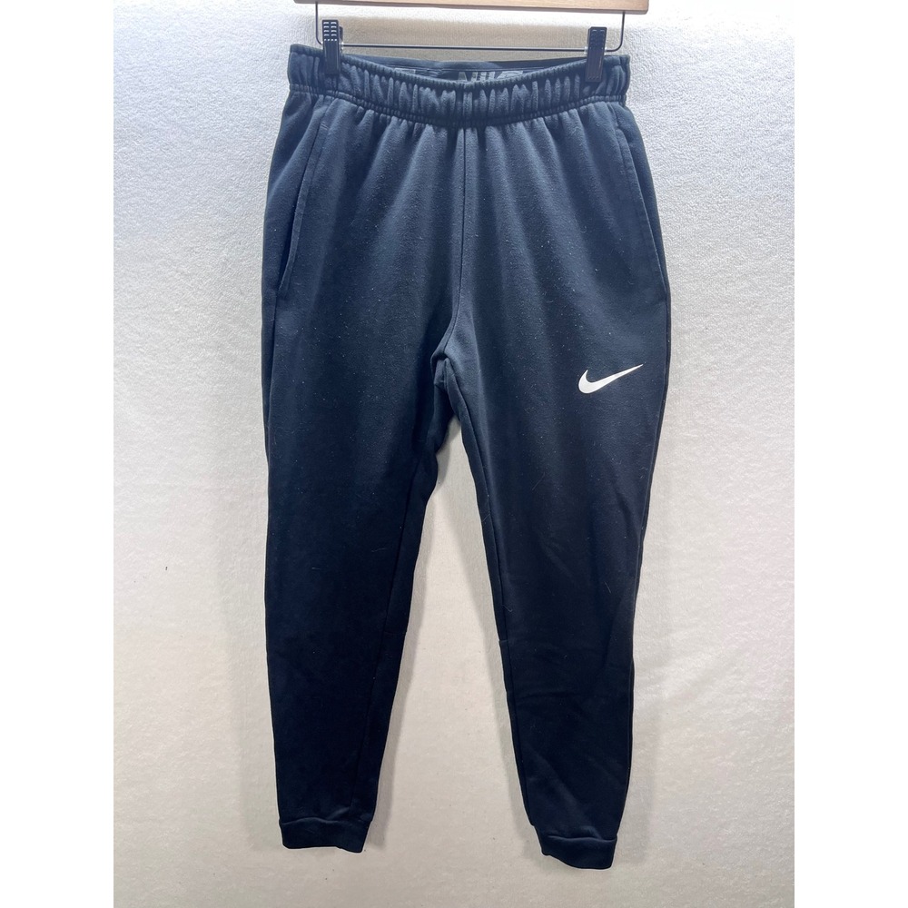 Nike Dri‎ Fit Tapered Joggers Mens S Black Stretch Athletic 3185
